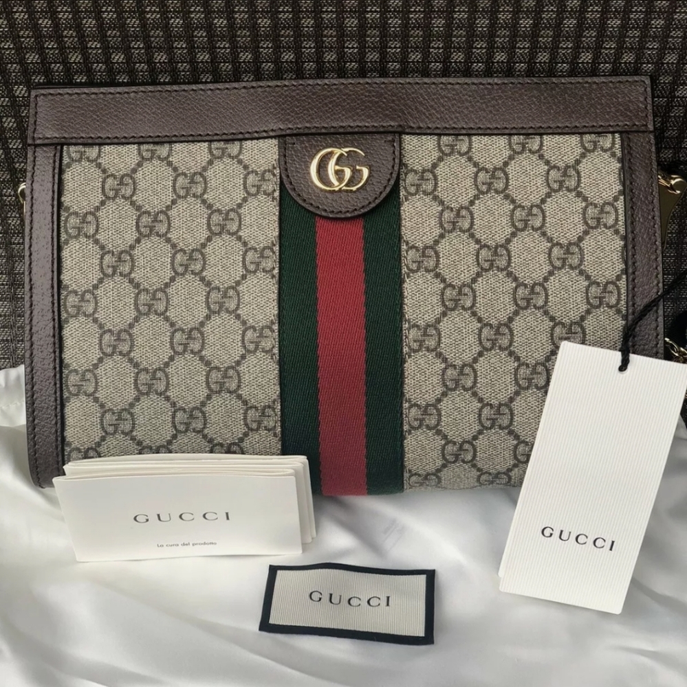 Gucci Ophidia Supreme Clutch Shoulder Bag small